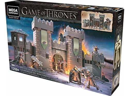 Mega Construx- Game of Thrones la Battaglia di Winterfell, 1200 Pezzi, da Collezione, Giocattolo per Bambini 16+Anni,