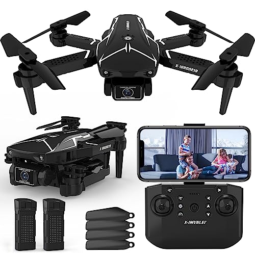 X19 Droni con Telecamera 720P per Adulti,Mini Drone Pieghevole con 2 Cameras,2.4GHz WIFI FPV RC Drones,Mantenimento