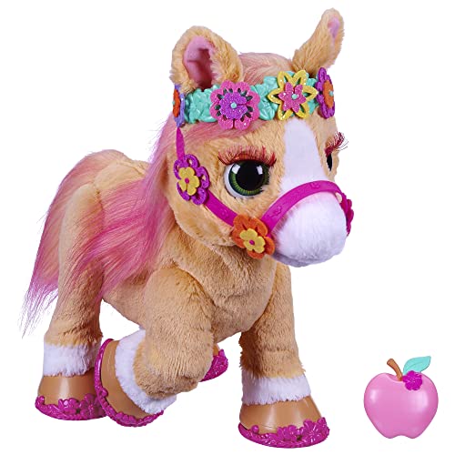 FurReal friends Cinnamon, Il Mio Pony Stiloso, Peluche Interattivo Con Oltre 80 Suoni e Reazioni, 26 Accessori Per