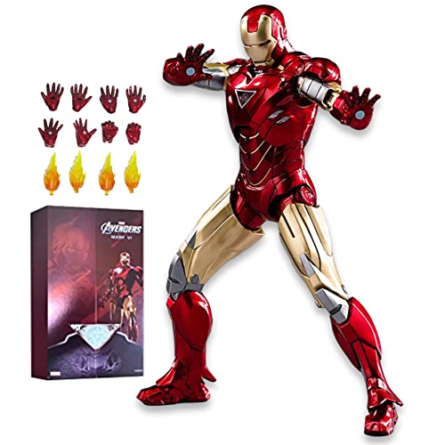 LonullyMege MK6 - Action figure Ironman, 17,8 cm, pittura deluxe, collezione squisita idea regalo (MK VI)