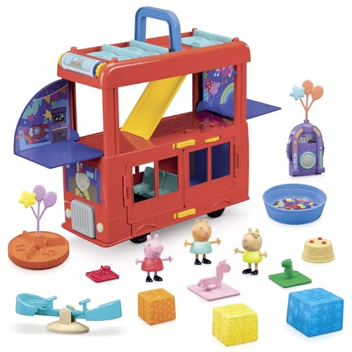 Peppa Pig, playset Festa sul Bus di Peppa 2 in 1