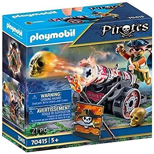 PLAYMOBIL Pirates 70415, Pirata con Cannone, dai 5 Anni