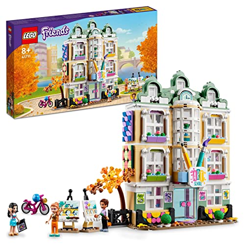 LEGO Friends La Scuola d’Arte di Emma, Costruzioni Casa delle Bambole Giocattolo, Mini Bamboline, Idea Regalo per