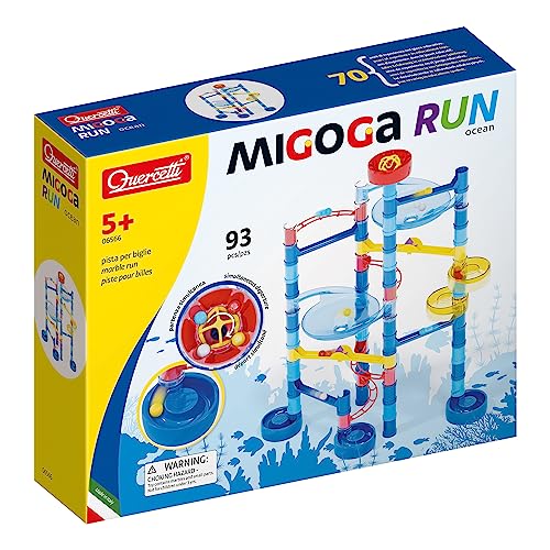 Marble Run Quercetti-6566 Migoga Ocean Spinning, Gioco di Costruzione-Piste per biglie per Bambini, Multicolore, Small,