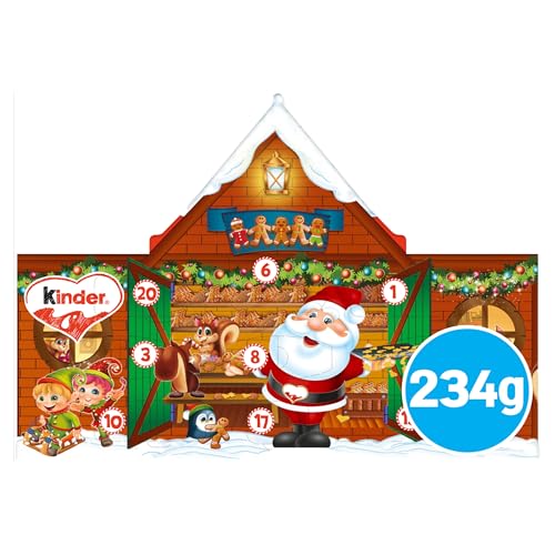 Kinder Dolce Casa - Calendario Avvento 2023, 24 Cioccolatini e Snack Assortiti Kinder, con Speciale Videomessaggio da