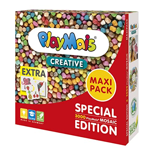 PlayMais MAXI PACK Creative per bambini a partire dai 3 anni | Giocattolo con 3.000 Playmais & modelli, stimola la