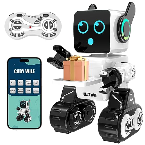 anysun Giocattolo Robot per Bambini, Intelligenti Robot RC con Touch, APP e Telecomando, Robot Programmabile,