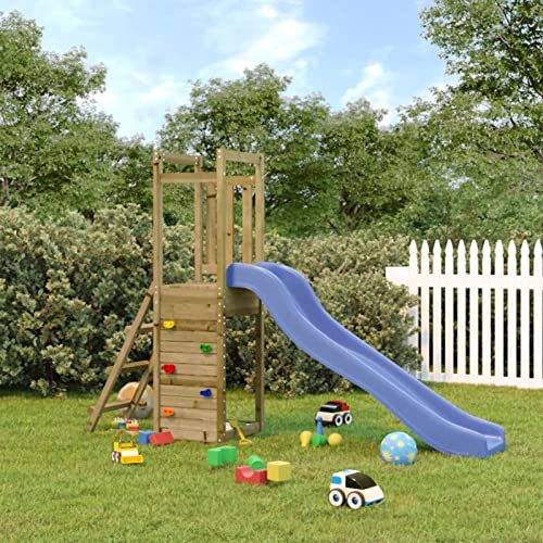 Tidyard Set da Gioco,da Giardino,Esterno,con ScIvolo,Arrampicata,e Scale in Legno di Pino Impregnato,298x53x169