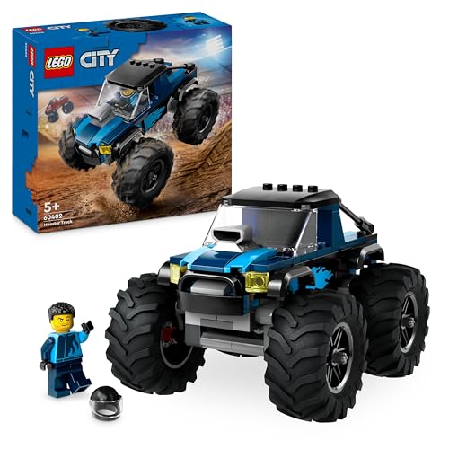 LEGO City Monster Truck Blu, Giocattolo Fuoristrada Off-Road da Costruire, Giochi per Bambini e Bambine da 5 Anni in su