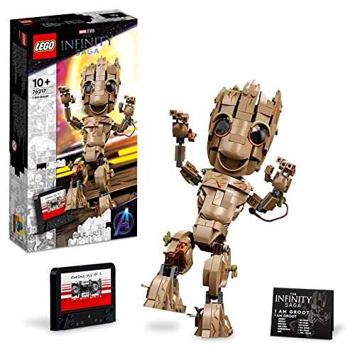 LEGO Marvel Io Sono Groot, Modellino da Costruire Marvel dei Guardiani della Galassia di Supereroe Giocattolo, Idee