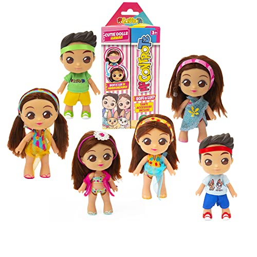 Giochi Preziosi Me Contro Te - Cutie Doll Hawaii, Cutie Doll a Sopresa Sofì O Luì, 6 Mini Doll Diverse che Si