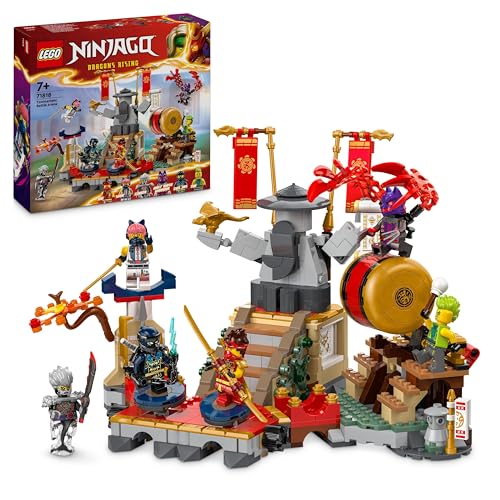 LEGO NINJAGO Torneo: Arena di Battaglia, Giochi d'Avventura per Bambini e Bambine da 7 Anni con 6 Minifigure di Eroi