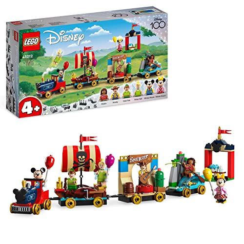 LEGO Disney Treno delle Celebrazioni Disney, Giochi per Bambini e Bambine da 4 anni, Giocattolo Serie 100° Anniversario