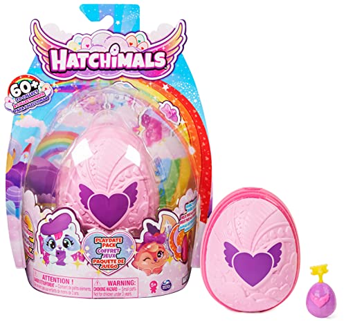 Hatchimals CollEGGtibles, confezione Incontro di gioco con set a forma d'uovo, 4 personaggi e 2 accessori (il modello