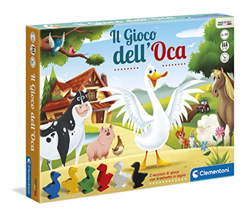 Clementoni - Il Gioco dell'Oca, Giochi da Tavolo Classici di Società, per Bambini e Tutta la Famiglia, 2-6 Giocatori,