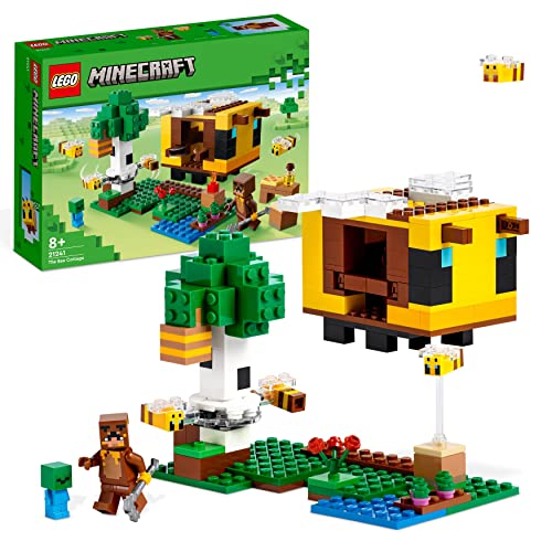 LEGO 21241 Minecraft Il Cottage dell’Ape, Modellino da Costruire della Fattoria, Giochi per Bambini, Bambine, Ragazzi