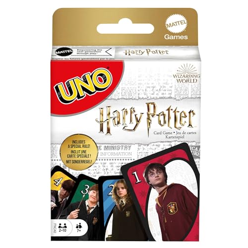 Mattel Games - UNO Harry Potter, l'iconico Gioco di Carte per Tutta la Famiglia con i Personaggi del Mondo di Harry