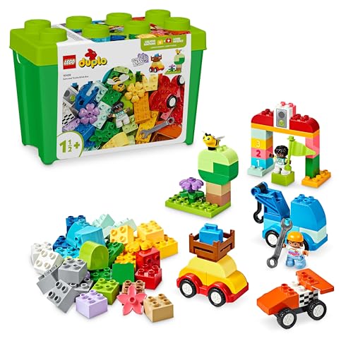 LEGO DUPLO Scatola Mattoncini – Auto e Camion, Giochi Educativi per Bambini e Bambine da 18 Mesi per le Abilità