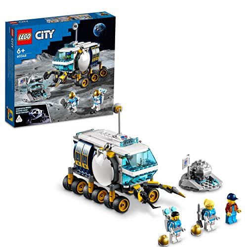 LEGO City Rover Lunare, Modello di Veicolo Spaziale Giocattolo Ispirato alla Base della NASA con 3 Minifigure di