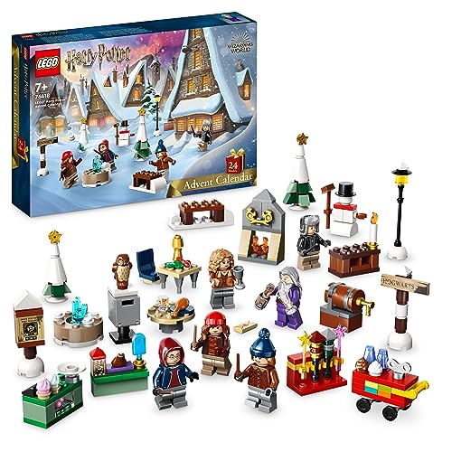 LEGO Harry Potter Calendario dell’Avvento 2023 con 24 Regali tra cui 18 Mini Costruzioni del Villaggio di Hogsmeade e