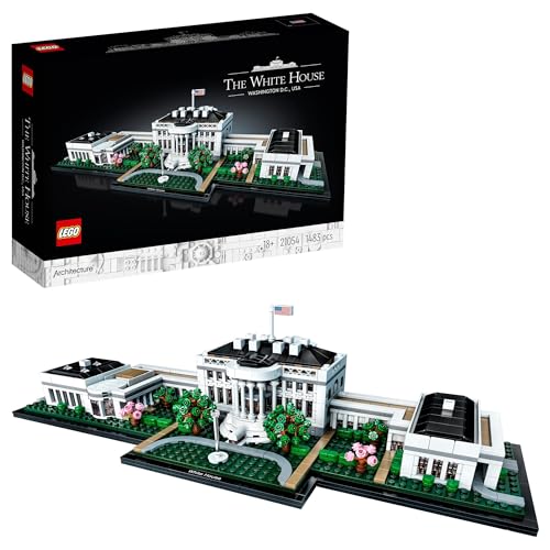 LEGO Architecture La Casa Bianca, Modellino da Costruire, Progetto Fai da Te da Collezione, Set di Decorazione per la