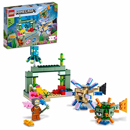 LEGO Minecraft La Battaglia del Guardiano, Avventura Subacquea, Modellino da Costruire con Personaggi del Videogioco,