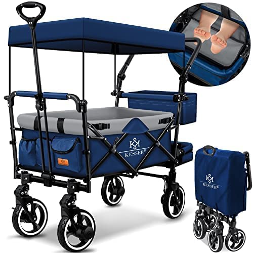 KESSER® Carrello Pieghevole GTS-9100 con tettuccio - Carrello a Mano- carretto da Trasporto Pieghevole - incl. 2X