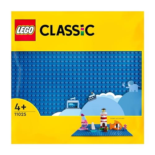 LEGO Classic Base Blu, Tavola per Costruzioni Quadrata con 32x32 Bottoncini, Piattaforma Classica per Mattoncini per
