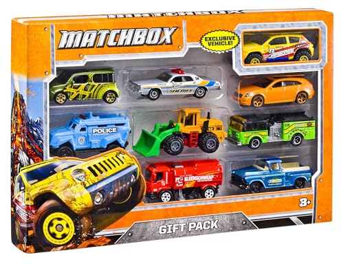 Matchbox Confezione da 9 Macchinine da Collezione in Assortimento Casuale, Giocattolo per Bambini 4+ Anni, X7111