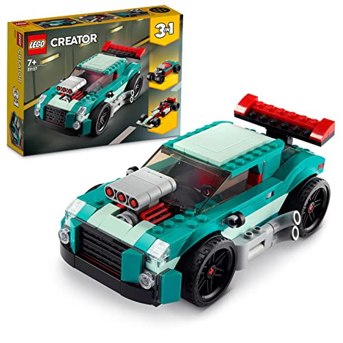 LEGO Creator 3 in 1 Street Racer, Macchine Giocattolo, Auto da Corsa, Giochi per Bambini dai 7 Anni, Idee Regalo, Set di