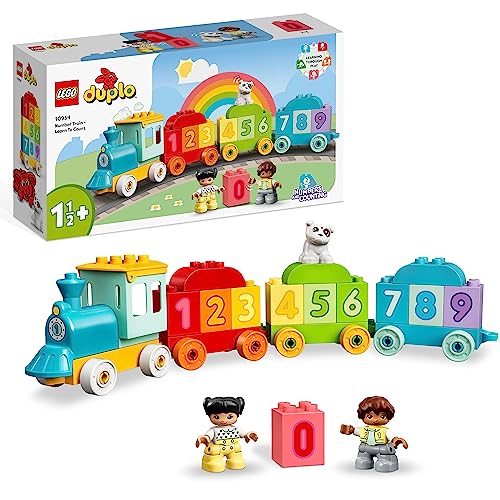 LEGO DUPLO Treno dei Numeri Giocattolo - Impariamo a Contare, Giochi Educativi con Cane Giocattolo, Idea Regalo per