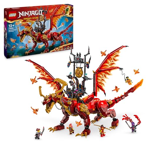 LEGO NINJAGO Drago-Sorgente del Movimento, Figura Giocattolo Snodabili da Costruire, Giochi d'Avventura per Bambini e