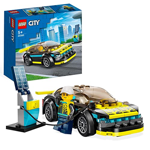 LEGO City Auto Sportiva Elettrica, Macchina Giocattolo per Bambini e Bambine da 5 Anni, Set Modello di Auto Supercar con