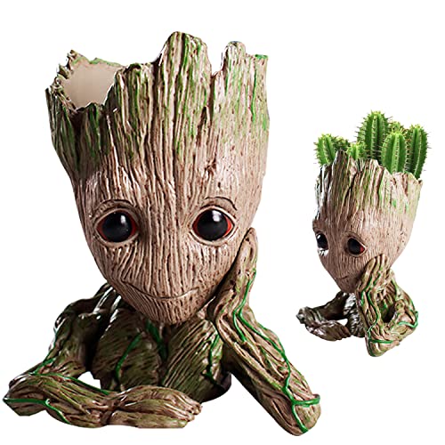 WELLXUNK Baby Groot Vaso di Fiori, Baby Groot Action Figures Fashion Guardians of The Galaxy Flowerpot Baby Cute Model