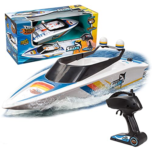 Xtrem Raiders - White Shark | Barca Telecomandata Per Bambini Veloce | Motoscafo Radiocomandato| Barca Radiocomandata |