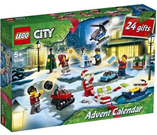 LEGO City Calendario dell'Avvento 2020, Mini Set di Costruzioni Natalizie con Micro Veicoli, Slitta di Babbo Natale e