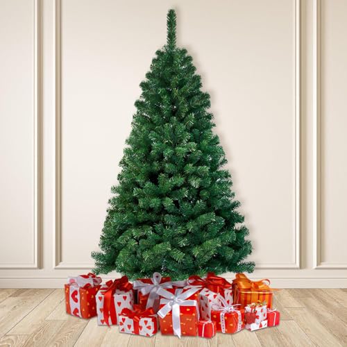 Sonnewelt - Albero di Natale artificiale, 180 cm, con supporto in metallo, in PVC, con 770