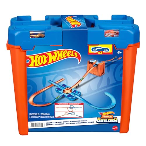 Hot Wheels Track Builder Il Set delle Acrobazie Deluxe, Playset con Componenti Pista Assortiti, Giocattolo per Bambini