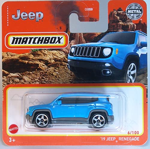 2022 Matchbox '19 Jeep Renegade Blue 6/100 (scheda corta) HFR72