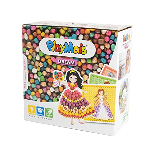 PlayMais Mosaic Dream Princess Kit per Costruzioni da 3 Anni in su I Circa 2300 Pezzi e 6 Modelli di Mosaico con