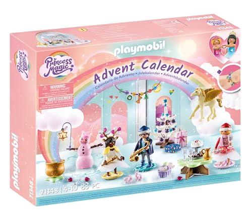 PLAYMOBIL Calendario dell'Avvento 71348, Natale sotto l'arcobaleno