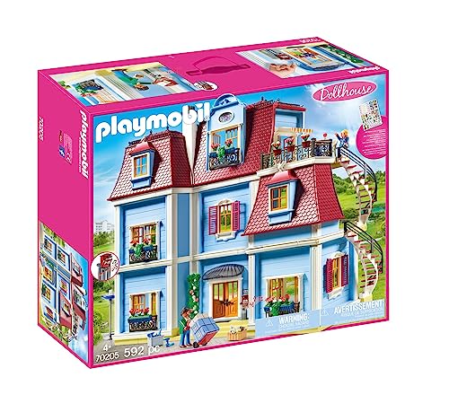 PLAYMOBIL Dollhouse 70205 - Grande casa delle bambole, Con campanello funzionante, Dai 4 anni