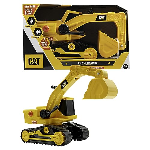 CatToysOfficial | Escavatore Giocattolo Power Haulers CAT Construction da 29,2 cm | Ruspa Giocattolo per Bambini con
