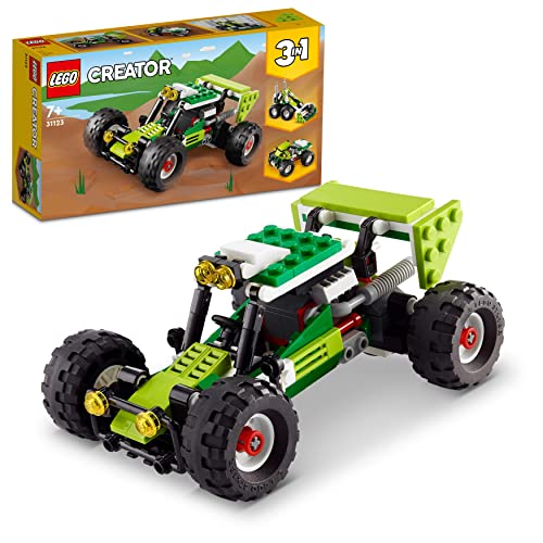 LEGO Creator 3 in 1 Buggy Fuoristrada, Set di Macchine Giocattolo, Escavatore, Veicolo Multiterreno, Giochi per Bambini