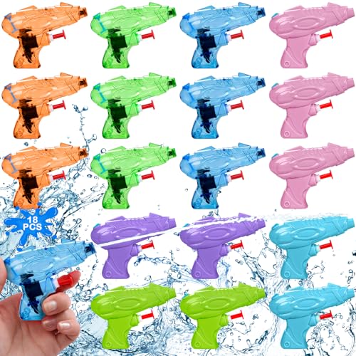 ZHHGOO 18Pezzi Mini Pistole piccole ad Acqua,Pistola ad Acqua All'aperto per Bambini, Pistola ad Acqua per Adatto Giochi