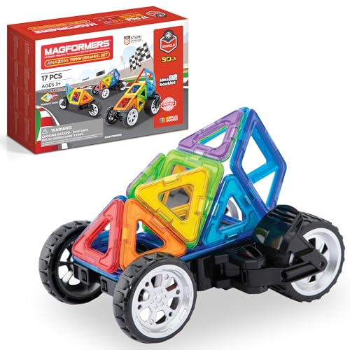 Magformers Amazing Transform Wheel Magnetic Building Blocks Toy. Makes Cars And Bikes. with Special Adjustable