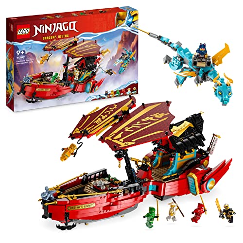 LEGO NINJAGO Il Vascello del Destino - Corsa Contro il Tempo, Set con Nave Giocattolo Volante, 2 Figure di Drago e 6