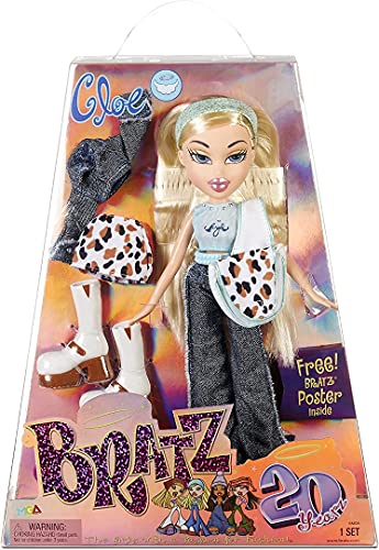 Bratz Edizione Speciale 20 Anni Bambola alla moda originale Cloe - Confezione e poster olografici - Da collezione -