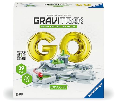 Ravensburger - GraviTrax GO Explosive Build, Starter Kit, Pista di Biglie, Gioco Interattivo ed Educativo STEM, per