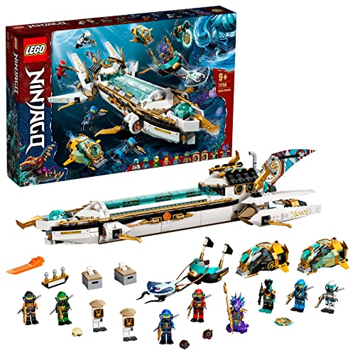 LEGO NINJAGO Idro-Vascello, Sottomarino Giocattolo per Bambini di 9 Anni con le Minifigure dei Ninja Kai e Nya, 71756